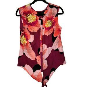 Worthington Top Blouse S Sleeveless Button Front